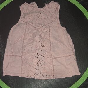 Abercrombie & Fitch Blush Eyelet Top XS